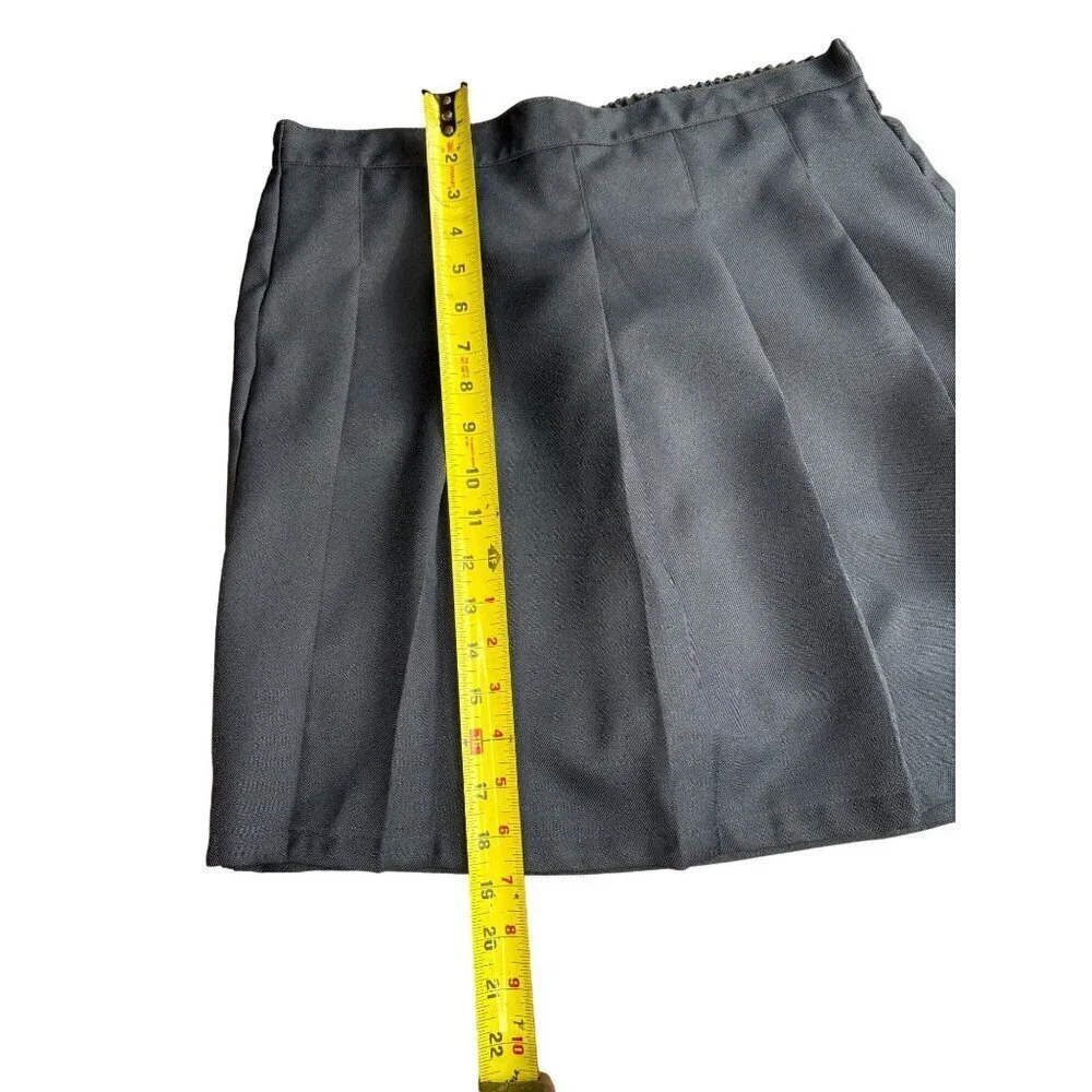 Girls Navy Pleated Skirt With Shorts 20.5 Plus By French Toast